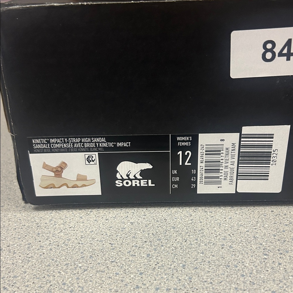 New NWT Sorel Kinetic Impact Y-Strap High Sandal Women's size 12 Honest Beige/Ho - Picture 2 of 9